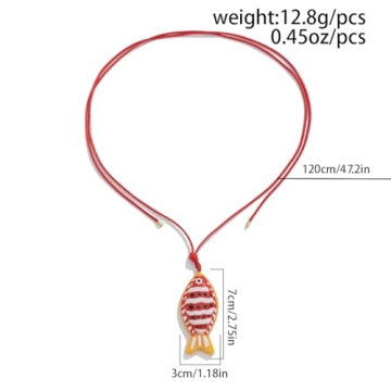 Stylish PINK TOWN Bohemian Fish Necklace for Women
