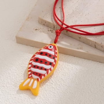 Stylish PINK TOWN Bohemian Fish Necklace for Women