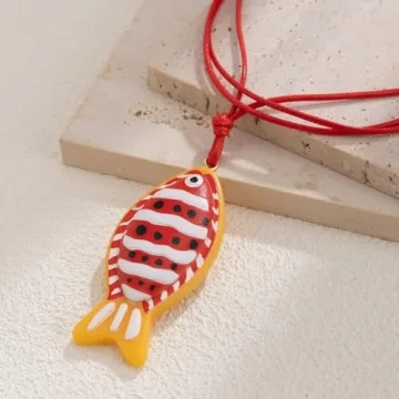Stylish PINK TOWN Bohemian Fish Necklace for Women