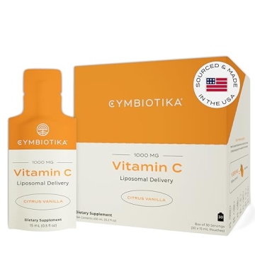 CYMBIOTIKA Vitamin C Individual Packets, Liposomal Delivery, Supplement for Immune Support, Collagen...