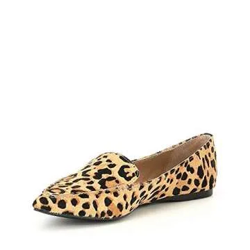 Steve Madden Women's Stylish Feather Loafer Flat Shoes
