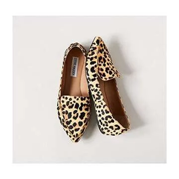 Steve Madden Women's Stylish Feather Loafer Flat Shoes