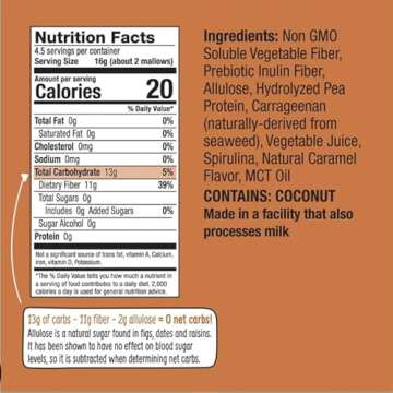 Max Mallow Sugar Free Vegan Marshmallows - Keto-Friendly, Deliciously Fluffy Treats Perfect for S'mores, Hot Chocolate, Baking with Zero Sugar