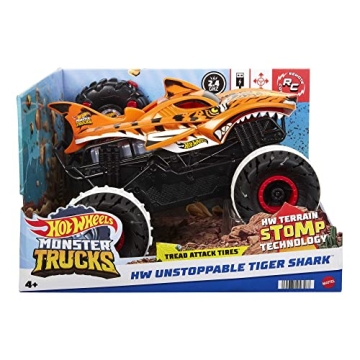 Hot Wheels RC Toy Monster Trucks Tiger Shark Action