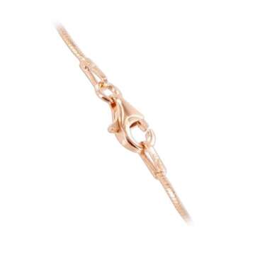 14k Rose Gold Diamond-Cut Snake Chain Anklet Bracelet