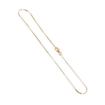 14k Rose Gold Diamond-Cut Snake Chain Anklet Bracelet