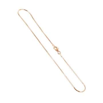 14k Rose Gold Diamond-Cut Snake Chain Anklet Bracelet