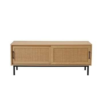 Balkene Home 64018 Harvey Media Console Table Organize Entertainment System Stereo Record Player Or ...