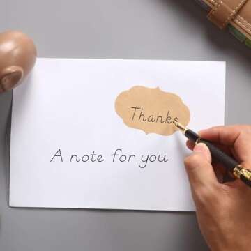 300PCS Canning Labels Name Tags Stickers, Kraft Paper Gift Tags Blank Self-Adhesive Handmade Jar Labels Sticker Write on for Storage Bins,Mason Jars,Food Containers,Canning Jars Christmas Gifts