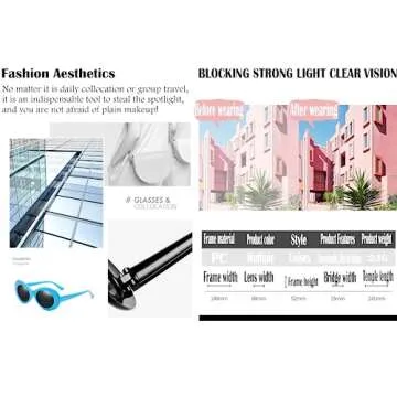 Bold Oval Round Sunglasses Inspired by Kurt Cobain Fashion