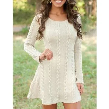 Mansy Women's Cozy Knitted Sweater Dress – Stylish Comfort