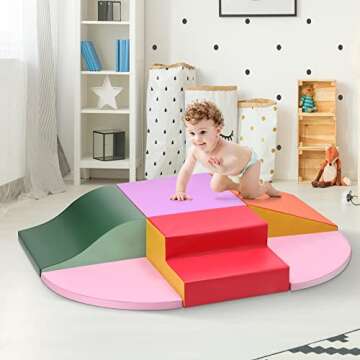 M HI-Mat Soft Climb and Crawl Activity Play Set - Safe Foam Fun for Kids