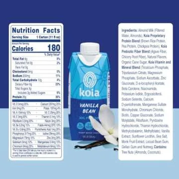 Koia Plant-Based Vanilla Bean Protein Shake, 20g Protein