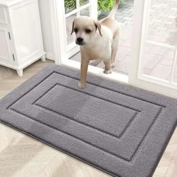 Smiry Muddy Paws Dog Door Mat - Absorb Moisture & Dirt (30x20)