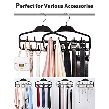 SMARTAKE Rotating Belt Hanger Durable Closet Organizer