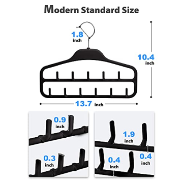 SMARTAKE Rotating Belt Hanger Durable Closet Organizer