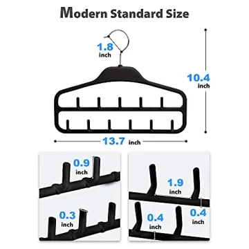 SMARTAKE Rotating Belt Hanger Durable Closet Organizer