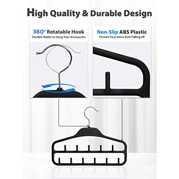 SMARTAKE Rotating Belt Hanger Durable Closet Organizer