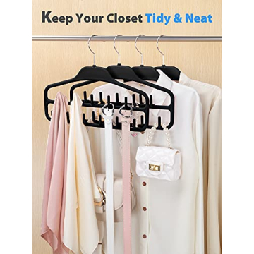 SMARTAKE Rotating Belt Hanger Durable Closet Organizer