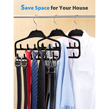 SMARTAKE Rotating Belt Hanger Durable Closet Organizer