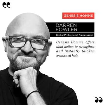 KÉRASTASE Men's Genesis Homme Bain De Masse Shampoo, Thickening & Strengthening Shampoo, Cleanses Hair & Scalp for Weakened Hair| 8.5 Fl Oz