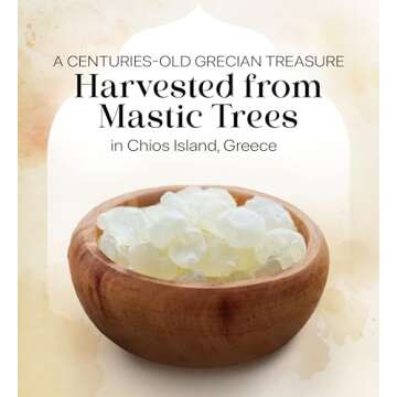 Cerez Pazari Natural Mastic Gum - Greek Chios Pure Gum - Sugarless Gum Made From Resin Of Mastiha Tr...