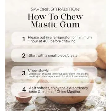 Cerez Pazari Natural Mastic Gum - Greek Chios Pure Gum - Sugarless Gum Made From Resin Of Mastiha Trees - Jaw Exerciser - Vegan, Non-GMO - 0.88 oz