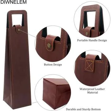 Elegant Leather Wine Bags - 2 Pack for Any Occasion