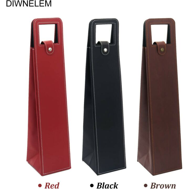 Elegant Leather Wine Bags - 2 Pack for Any Occasion