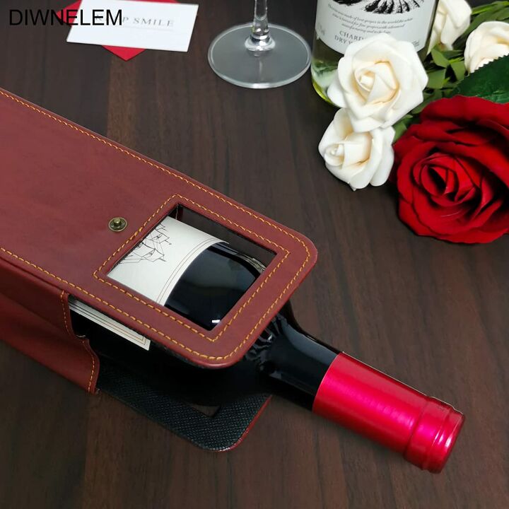 Elegant Leather Wine Bags - 2 Pack for Any Occasion