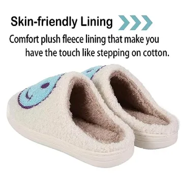 LEZIRTOI Retro Fuzzy Face Slippers for Everyone