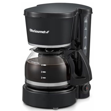 Elite Gourmet EHC-5055# Automatic Brew & Drip Coffee Maker - Compact & Efficient