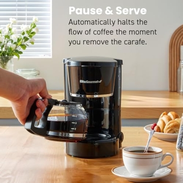 Elite Gourmet EHC-5055 Automatic Drip Coffee Maker - Compact & Efficient