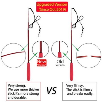 M JJYPET Retractable Cat Wand with Interactive Toys