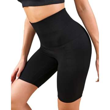 Homma Tummy Control Biker Shorts for Women High Waist Seamless Workout Running Shorts Athletic Compr...