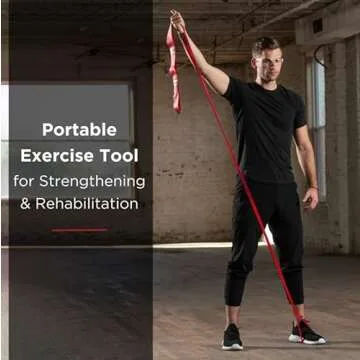 THERABAND CLX Resistance Band with Loops, Fitness Band for Home Exercise and Full Body Workouts, Por...