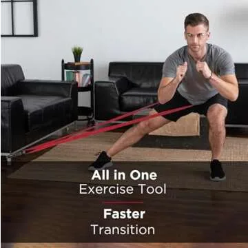 THERABAND CLX Resistance Band with Loops, Fitness Band for Home Exercise and Full Body Workouts, Portable Gym Equipment, Best Gift for Athletes, Individual 5 Foot Band, Red, Medium, Level 3