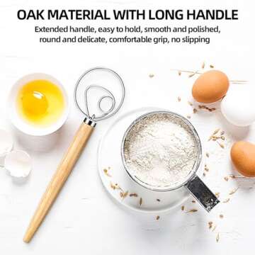 Danish Dough Whisk - Perfect for Sourdough and Pastry Baking
