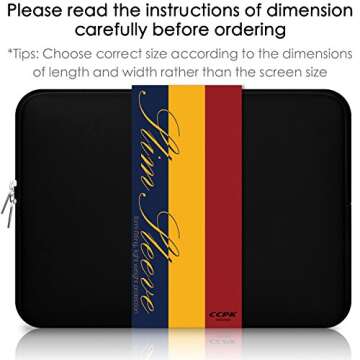 CCPK 13" Laptop Sleeve – Protective Case for Apple MacBook Air/Pro & More
