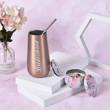 Bridesmaid Proposal Gift Box with Champagne Glasses