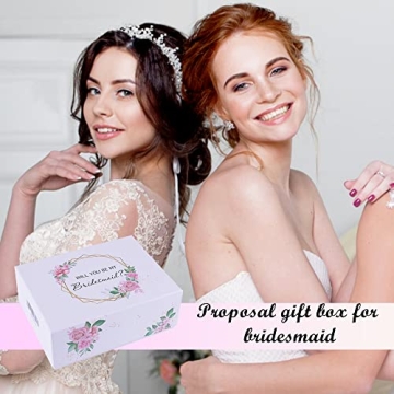 Bridesmaid Proposal Gift Box with Champagne Glasses