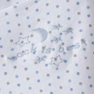 HALO 100% Cotton Sleepsack Swaddle, 3-Way Adjustable Wearable Blanket, TOG 1.5, Blue and Grey Dot, Small, 3-6 Months