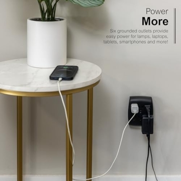 GE 6-Outlet Extender Wall Tap for Efficient Charging Solution