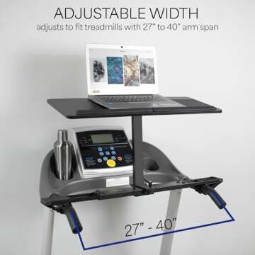 VIVO Universal Wooden Laptop Treadmill Desk, Adjustable Ergonomic Notebook Mount Stand for Treadmill...