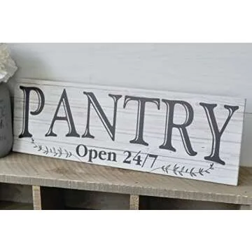 Rustic Pantry Open 24/7 Wall Sign - Perfect Home Decor