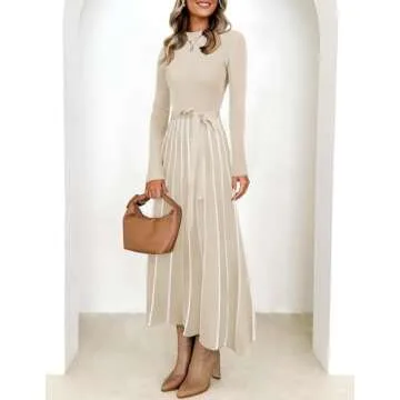 Chic ZESICA Women's Long Sleeve Sweater Dress for Fall