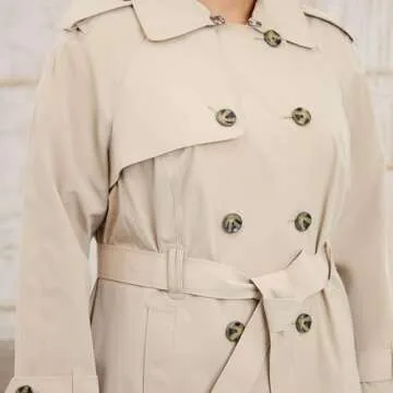 London Fog Women's Stylish Double-Breasted Trench Coat