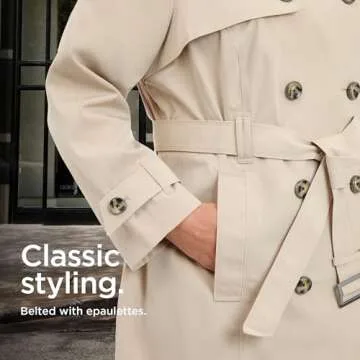 London Fog Women's Stylish Double-Breasted Trench Coat