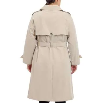 London Fog Women's Stylish Double-Breasted Trench Coat