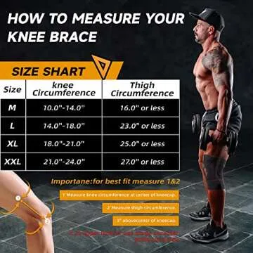 SHENGYADE Knee Braces for Knee Pain Relief Women/Men, with Side Stabilizer Adjustable knee braces compression sleeve, Provides knee support, for Meniscus Tear, ACL, Tendinitis Pain, Injury Recovery
